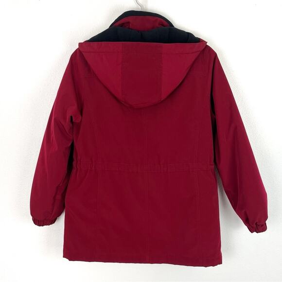 Giacca Women’s Coat Jacket Winter Hood Country Western Red Small Petite - Picture 2 of 11